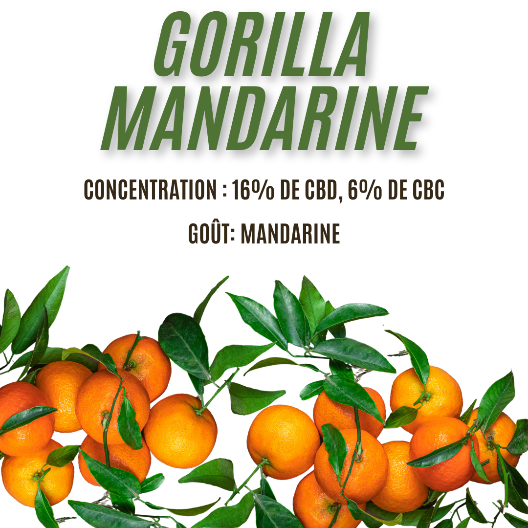 Fleur de CBD et CBC Gorilla Mandarine 16%